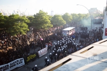 Police pushes towards first block of Welcome to Hell' demonstration